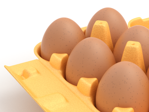 Rigged Egg Box 3D-Modell