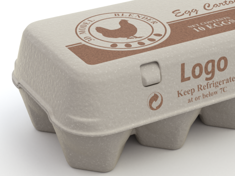 Rigged Egg Box 3D-Modell