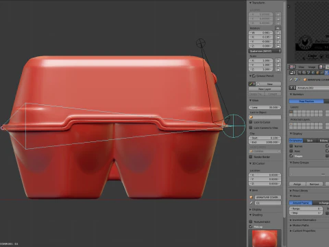 Caixa de ovo manipulada Modelo 3D