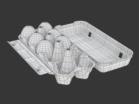 Caixa de ovo manipulada Modelo 3D