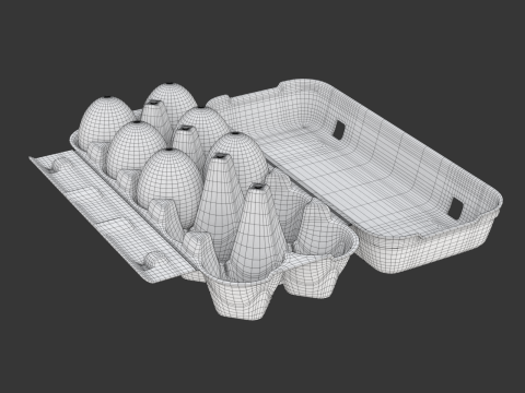Rigged Egg Box 3D-Modell