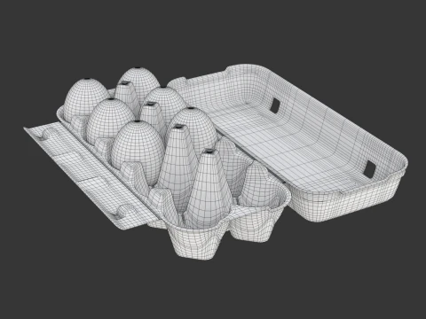 Caixa de ovo manipulada Modelo 3D