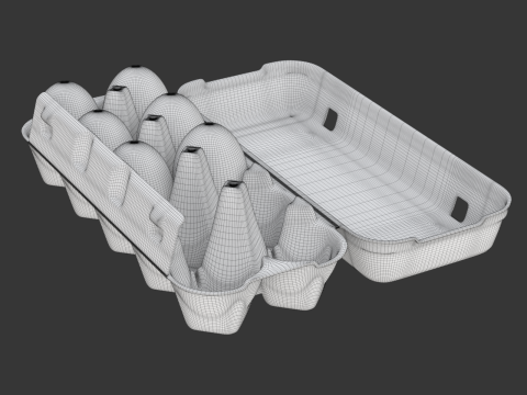 Rigged Egg Box 3D-Modell