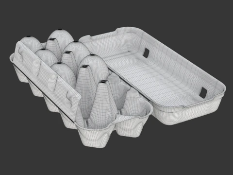 Caixa de ovo manipulada Modelo 3D