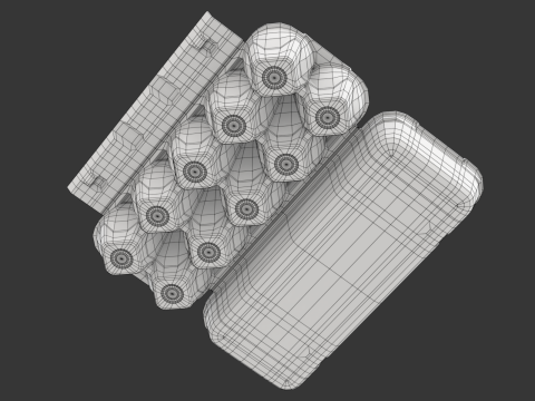 Rigged Egg Box 3D-Modell