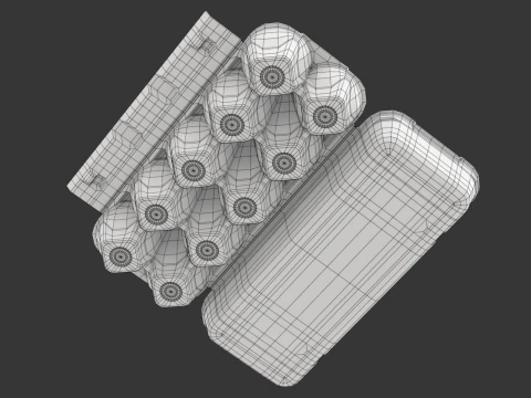Caixa de ovo manipulada Modelo 3D