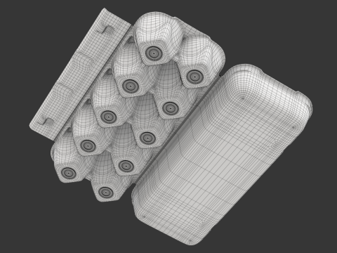 Rigged Egg Box 3D-Modell