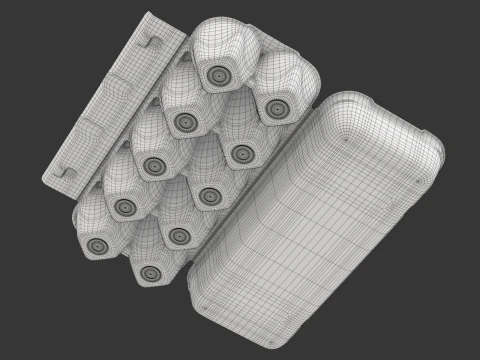 Caixa de ovo manipulada Modelo 3D
