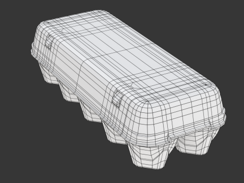 Rigged Egg Box 3D-Modell