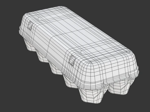 Caixa de ovo manipulada Modelo 3D