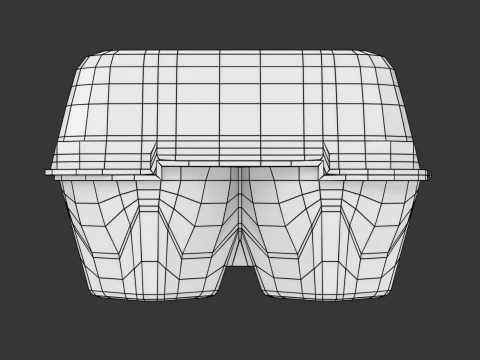 Caixa de ovo manipulada Modelo 3D