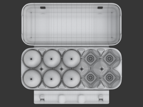 Rigged Egg Box 3D-Modell
