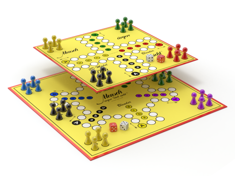 Mensch argere Dich nicht game Do not get angry man or English Ludo 3D 模型