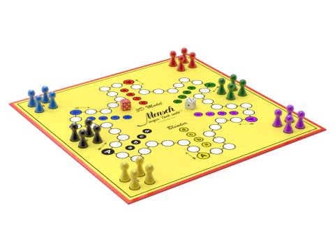 Mensch argere Dich nicht Spiel Don't get evil man or English Ludo 3D Modell