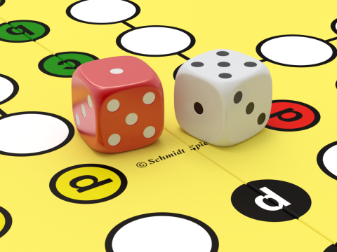 Mensch argere Dich nicht game Do not get angry man or English Ludo Modelo 3D