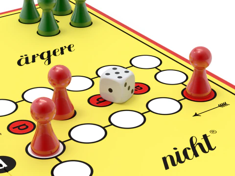 Mensch argere Dich nicht Spiel Don't get evil man or English Ludo 3D Modell