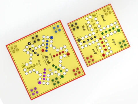 Mensch argere Dich nicht Spiel Don't get evil man or English Ludo 3D Modell