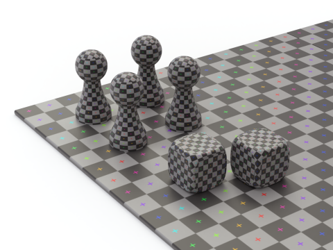 Mensch argere Dich nicht game Do not get angry man or English Ludo Modelo 3D