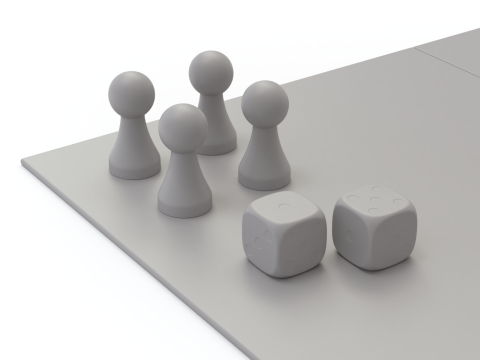Mensch argere Dich nicht game Do not get angry man or English Ludo Modelo 3D