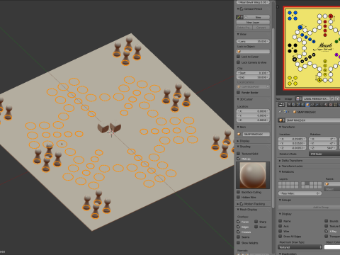 Mensch argere Dich nicht game Do not get angry man or English Ludo Modelo 3D