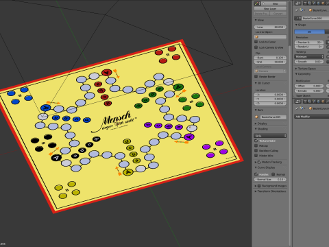 Mensch argere Dich nicht game Do not get angry man or English Ludo Modelo 3D
