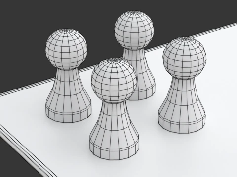 Mensch argere Dich nicht Spiel Don't get evil man or English Ludo 3D Modell