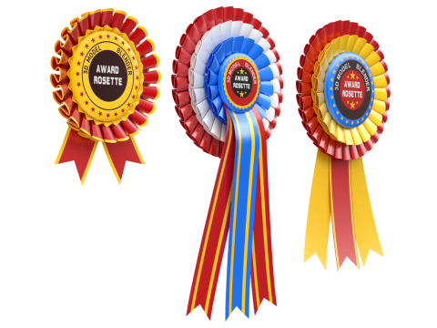 Award Rosette Set 3D-Modell