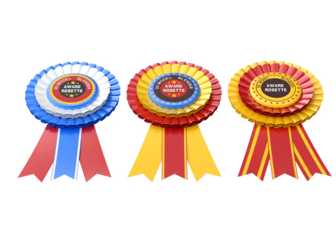 Award Rosette Set 3D Model