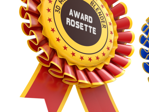 Award Rosette Set 3D-Modell