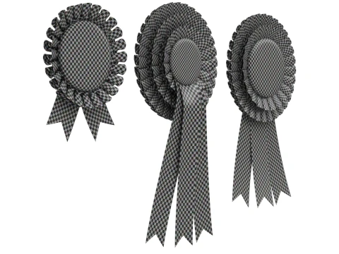 Award Rosette Set 3D Model