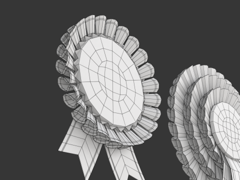 Award Rosette Set 3D-Modell