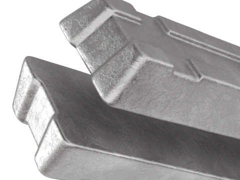 Aluminium Alloy Ingots 3D Model