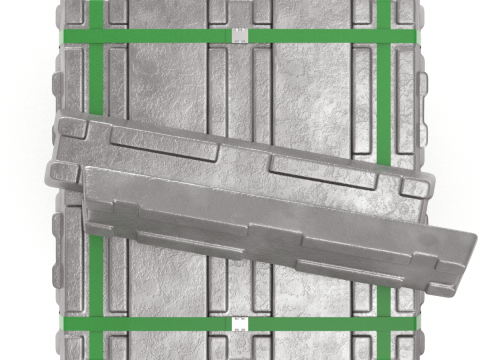 Aluminium Alloy Ingots 3D मॉडल