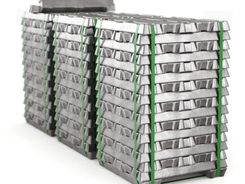 Aluminium Alloy Ingots 3D Model