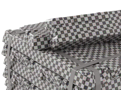 Aluminium Alloy Ingots 3D Model