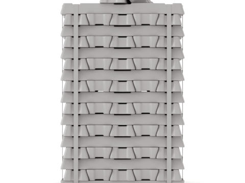 Aluminium Alloy Ingots 3D मॉडल
