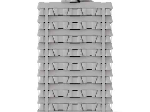 Aluminium Alloy Ingots 3D Model
