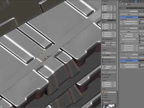 Aluminium Alloy Ingots 3D Model