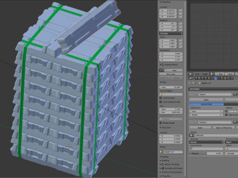 Aluminium Alloy Ingots 3D Model