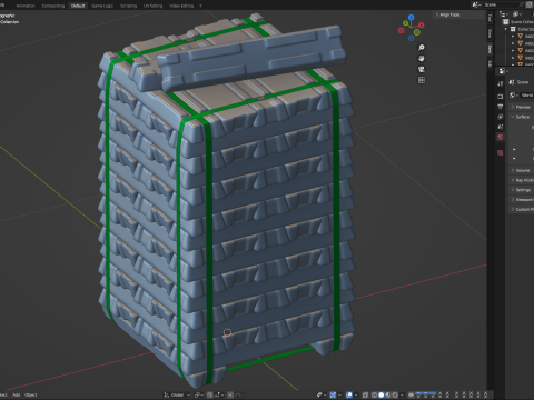 Aluminium Alloy Ingots 3D मॉडल