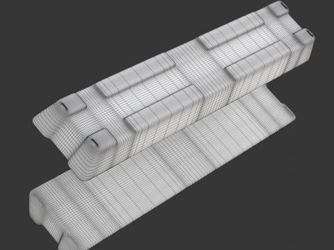 Aluminium Alloy Ingots 3D Model
