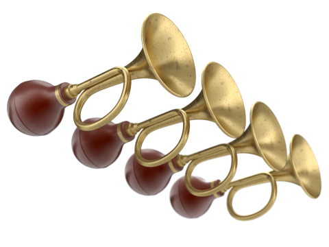 Retro Car Air Horn Modelo 3D