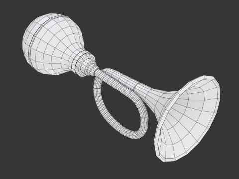 Retro Car Air Horn Modelo 3D