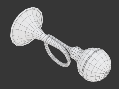 Retro Car Air Horn Modelo 3D