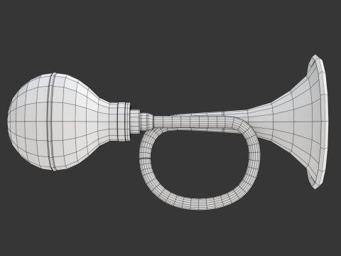 Retro Car Air Horn Modelo 3D