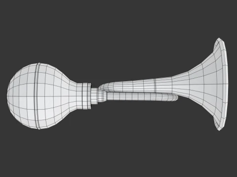 Retro Car Air Horn 3D Model