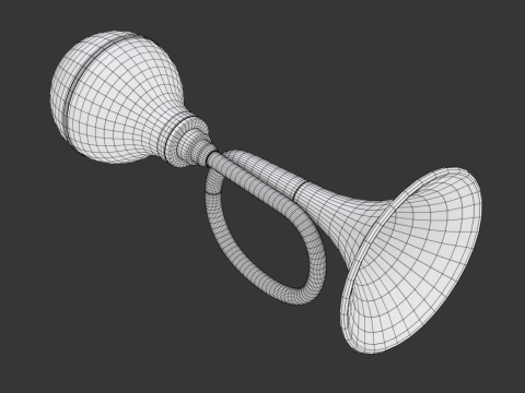 Retro Car Air Horn Modelo 3D