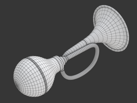 Retro Car Air Horn Modelo 3D