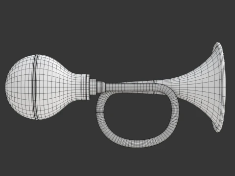 Retro Car Air Horn 3D Model