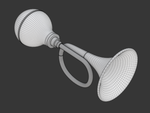 Retro Car Air Horn Modelo 3D